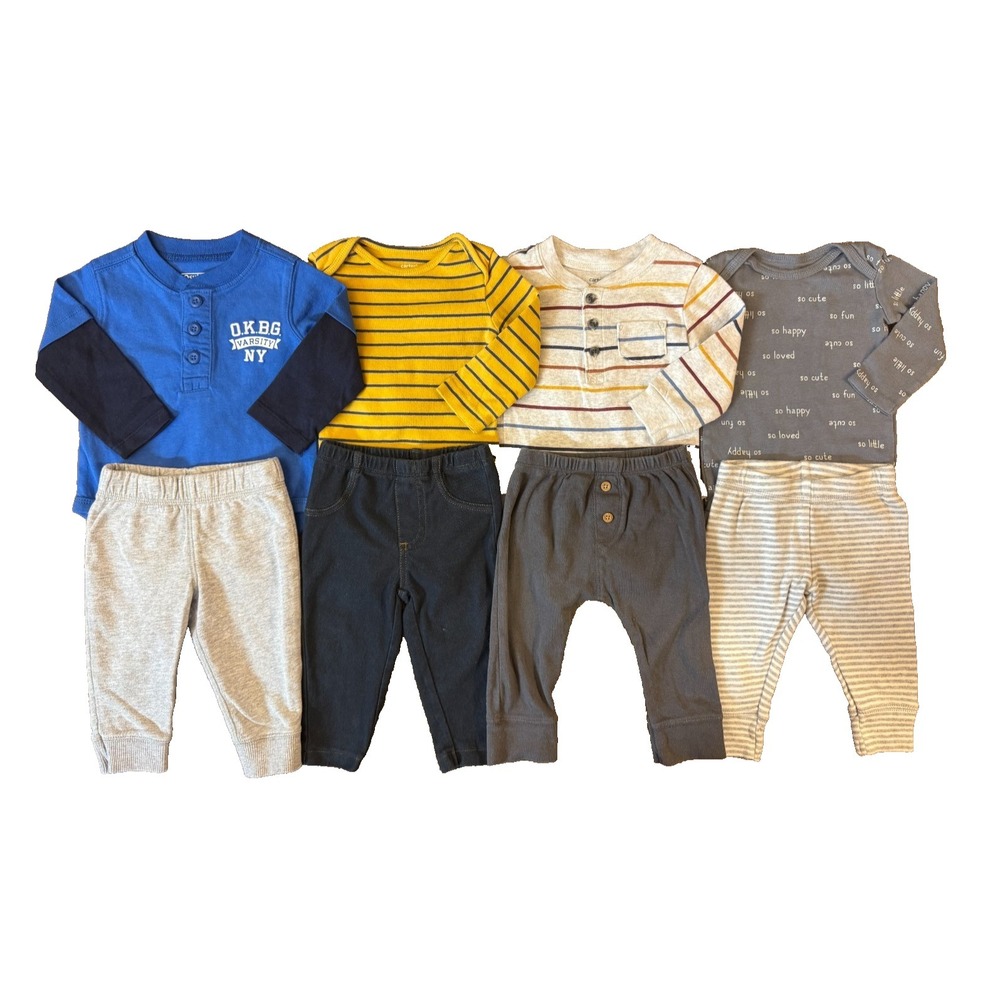 Carters Baby Clothes Boy 6 Months Pants Long Sleeved Bodysuit Shirts Outfits Lot